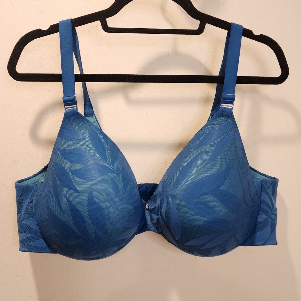 Cacique Blue Full Coverage Bra with Molded Cups 44D